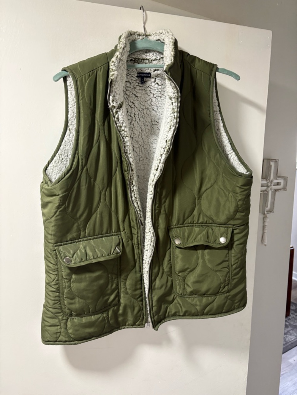 Architect Plush Sage Green Sherpa Vest